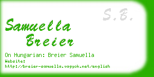 samuella breier business card